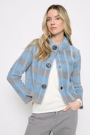 Short Plaid Jacket Front View
