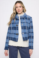 Short Plaid Jacket Front View