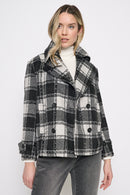 Double-Breasted Plaid Jacket Front View
