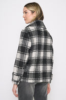 Double-Breasted Plaid Jacket Back View