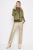 Zip-Front Short Jacket Full Length