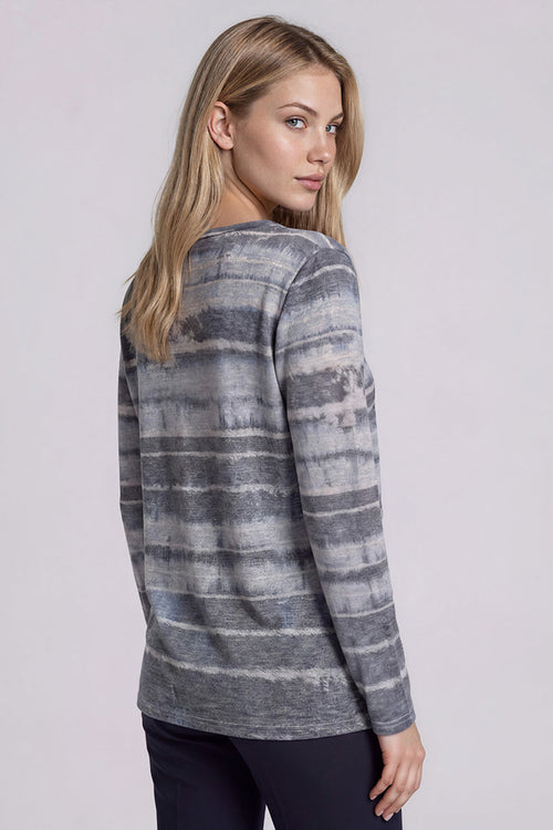 Soutache Embroidered Printed Top Back View