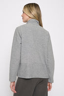 Zip-Front Drawstring Waist Jacket Back View