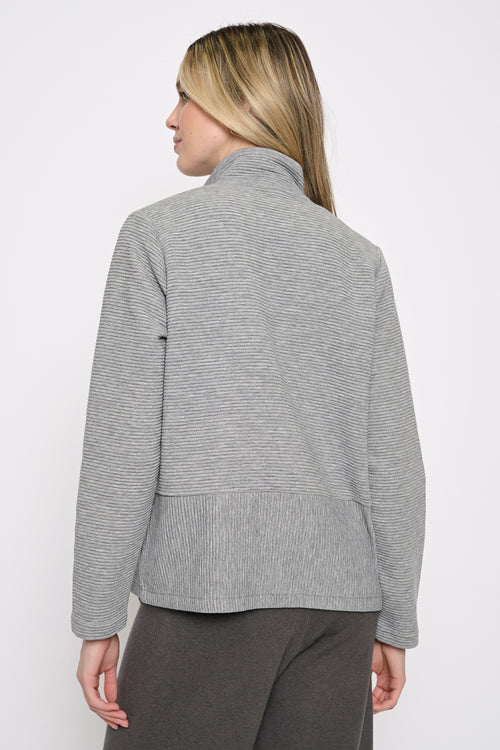 Zip-Front Drawstring Waist Jacket Back View