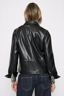 Zip-Front Soft Polyurethane Jacket Back View