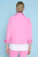Flower Button Denim Jacket