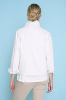 Flower Button Denim Jacket