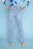 Glitter Wide-Leg Regular Length Jeans Back View