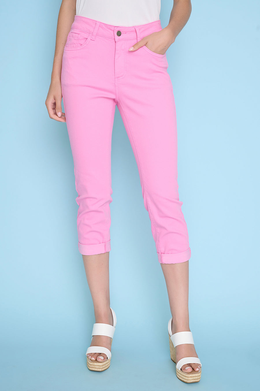 Cuffed Cropped Jeans