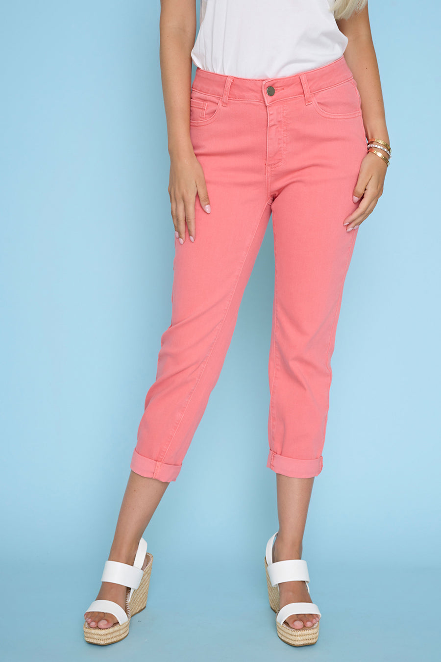 Cuffed Cropped Jeans