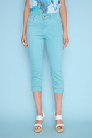 Cuffed Cropped Jeans Front View