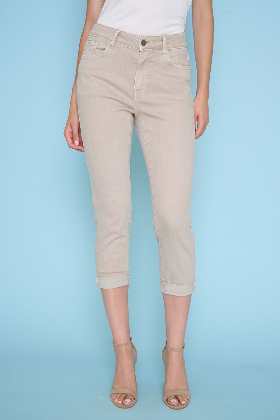 Cuffed Cropped Jeans
