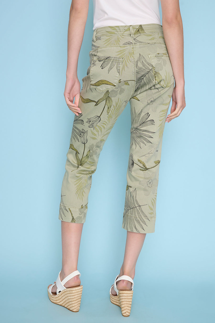 Printed Cropped Jeans