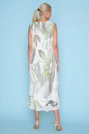Sleeveless Pleated Long Dress