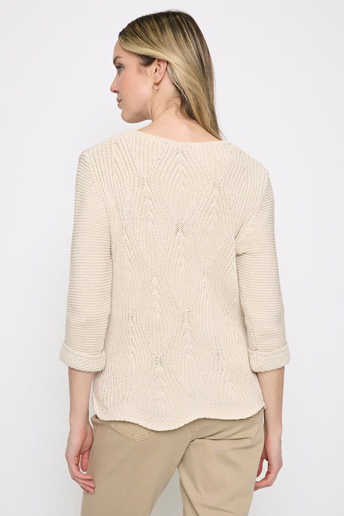 Curved Hem Knit Top Back View