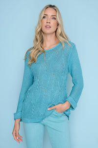 Curved Hem Knit Top