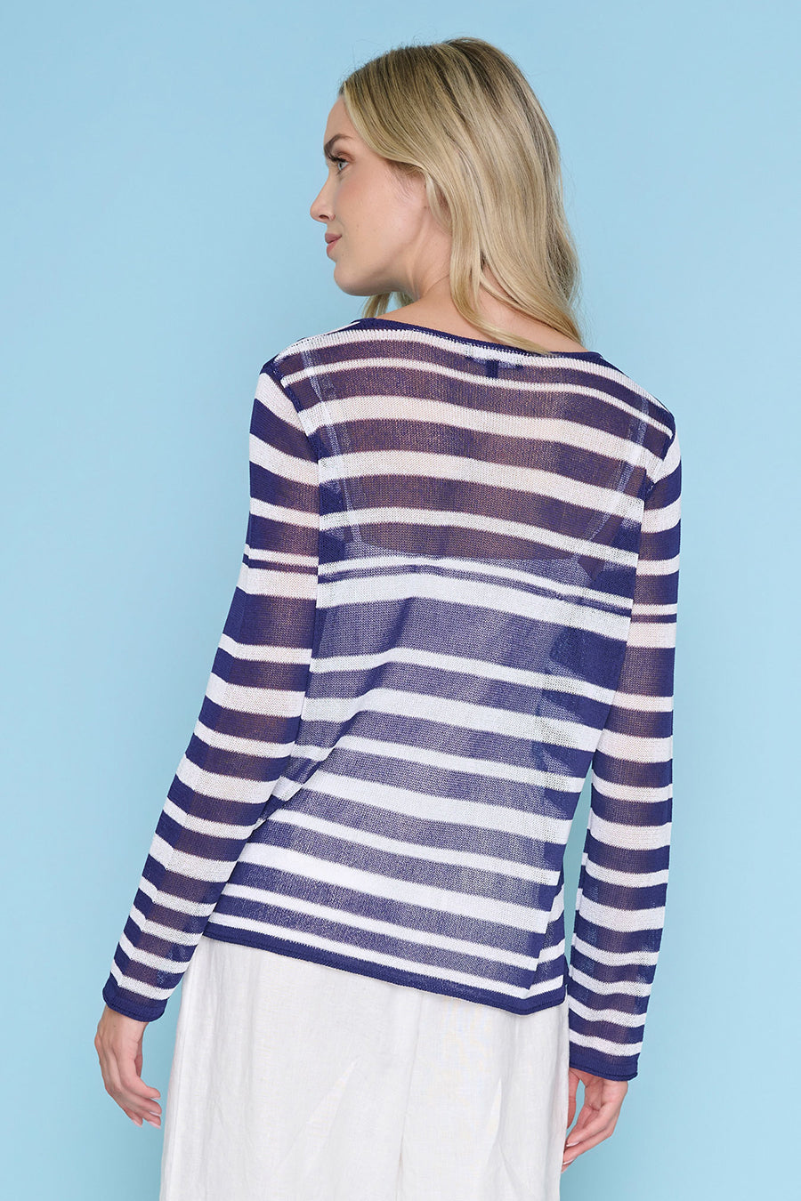 Stripe Heart Knit Top