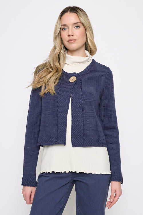 1-Button Short Jacket Front View