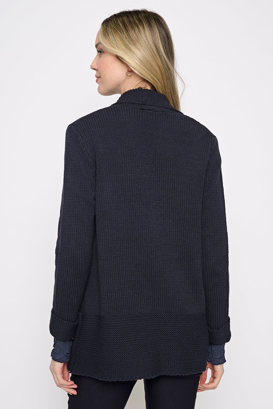 Veste longue ouverte sur le devant