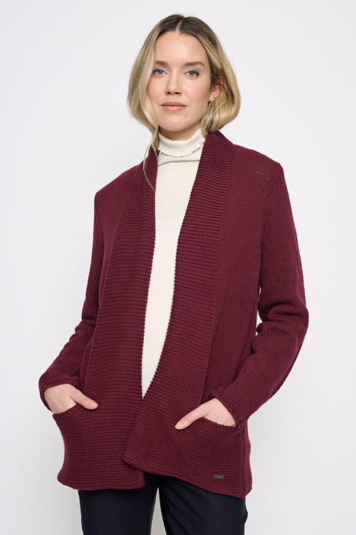 Open-Front Long Jacket Front View