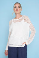 Open-Knit Heart Top