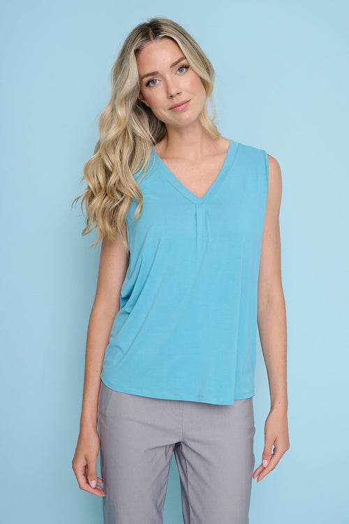 Basic V-Neck Tank Front View