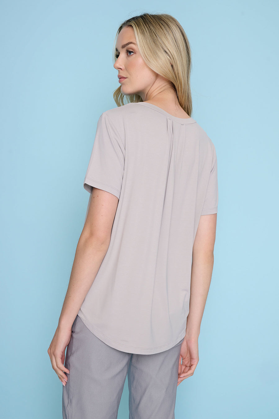 Basic V-Neck Top Back View
