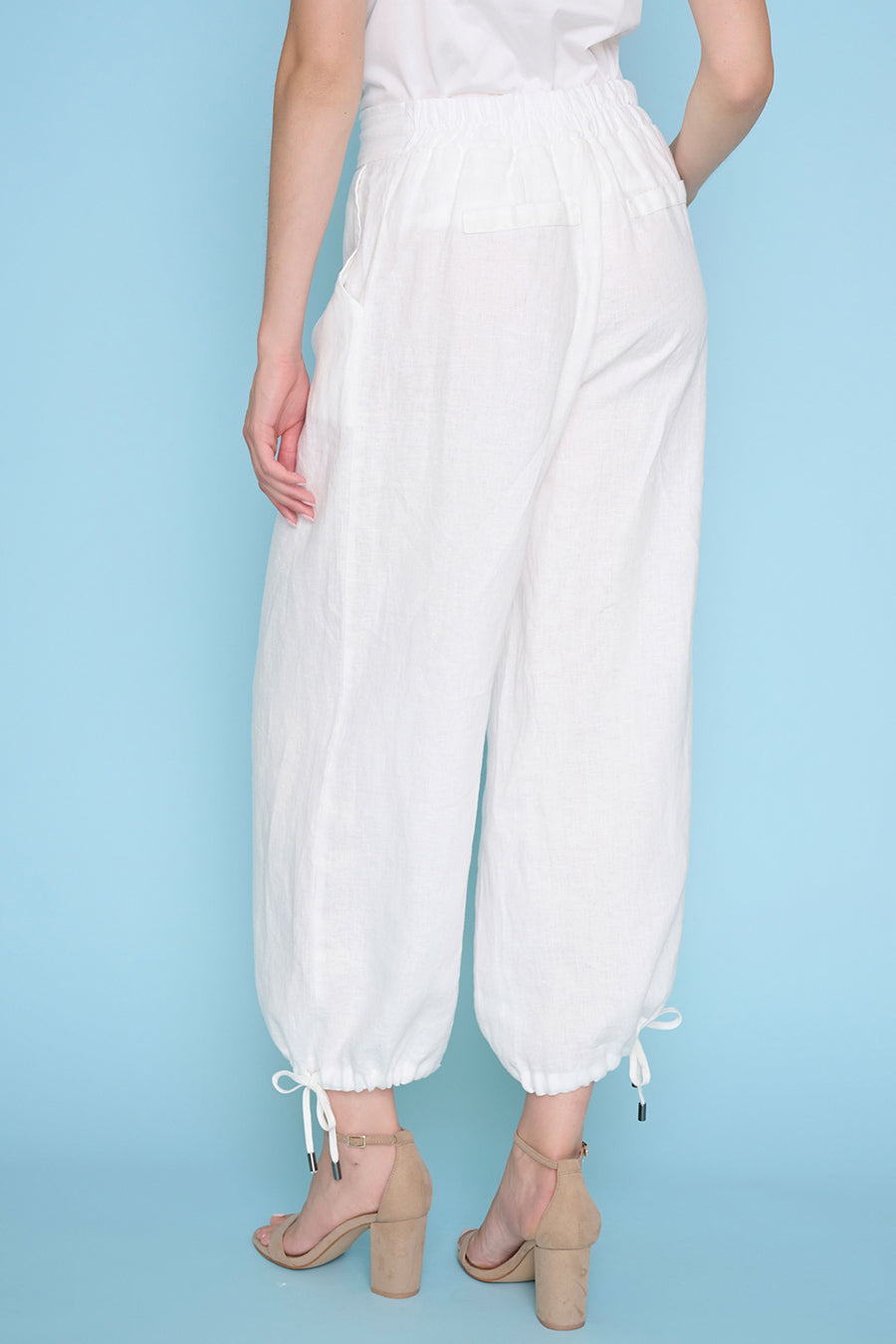 Tie-Hem Cropped Pants