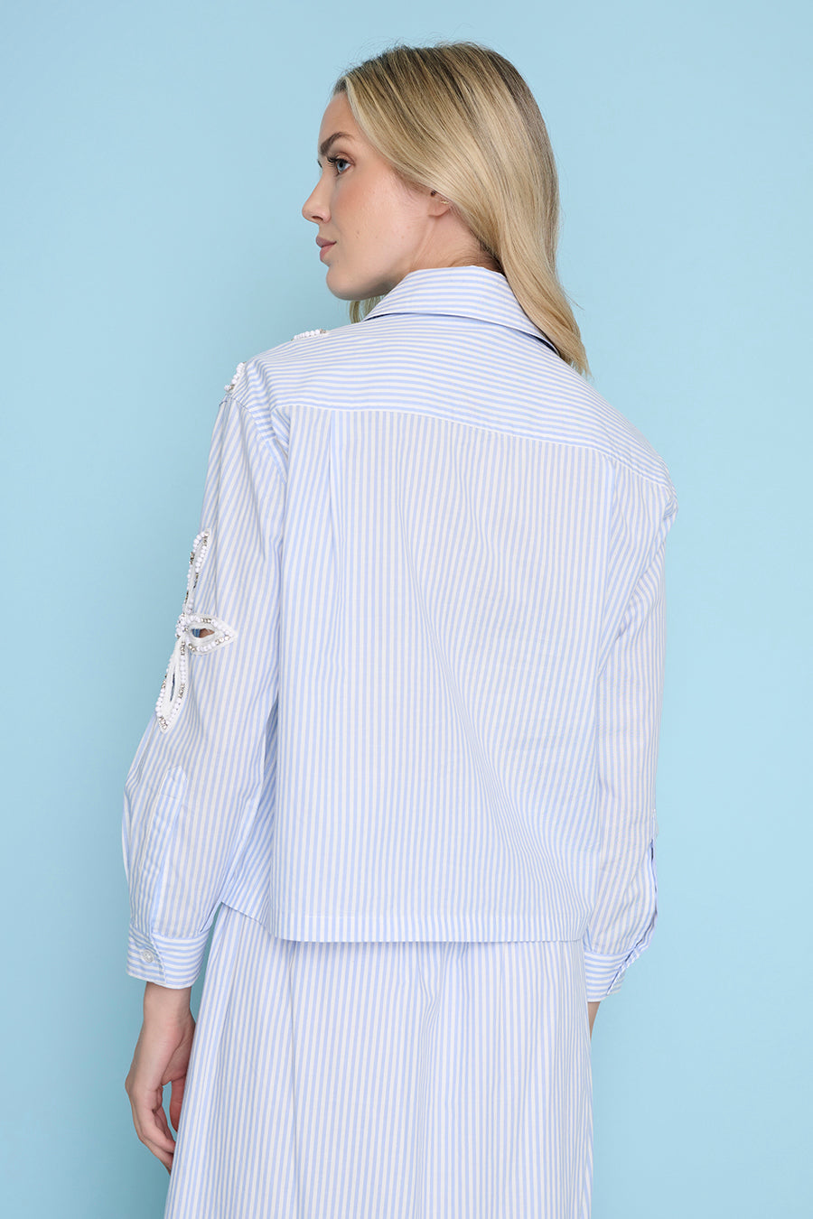 Floral Embellished Shirt Back View