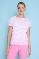 Printed Pleated Top