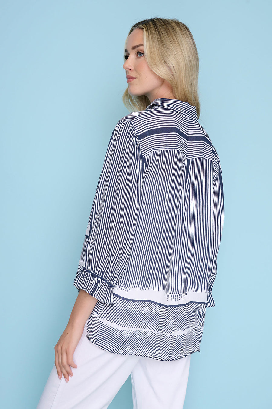 3/4 Sleeve High-Low Shirt