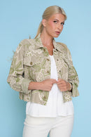Embroidered Button-Front Jacket