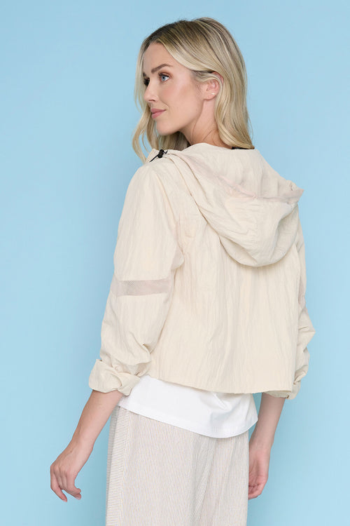 Hooded Zip-Front Jacket