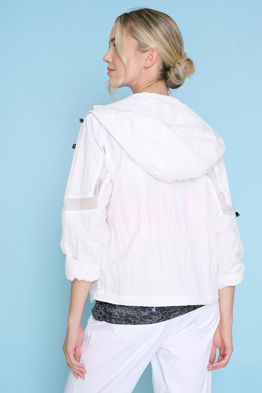 Hooded Zip-Front Jacket