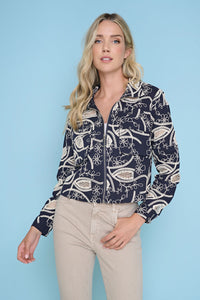 Zip-Front Cropped Jacket