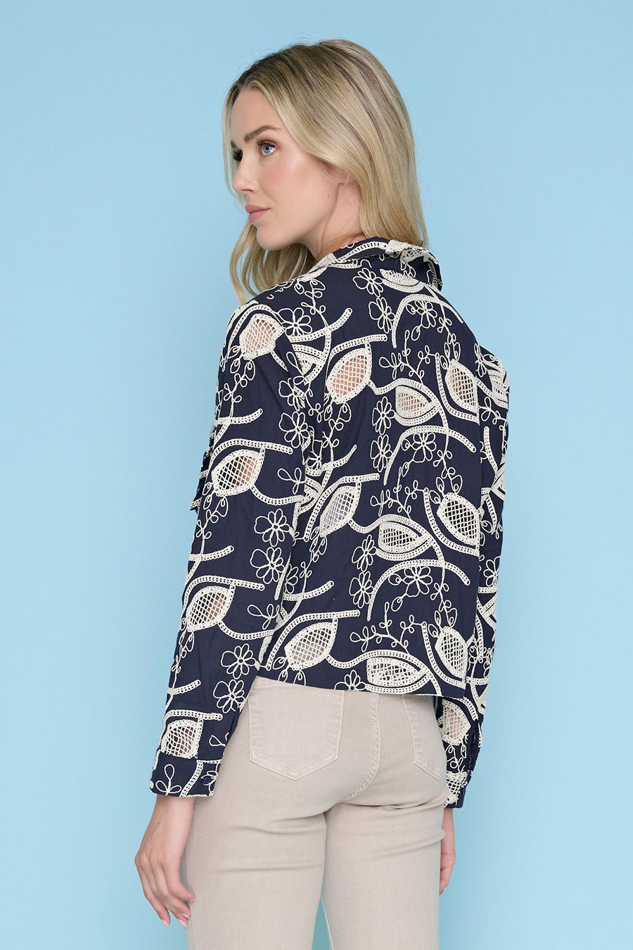 Zip-Front Cropped Jacket