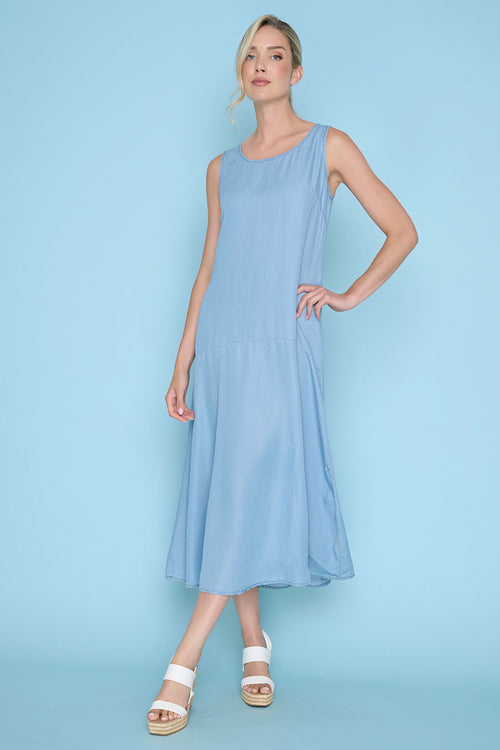 Sleeveless Long Dress Front View