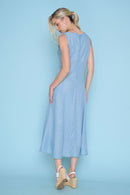 Sleeveless Long Dress Back View