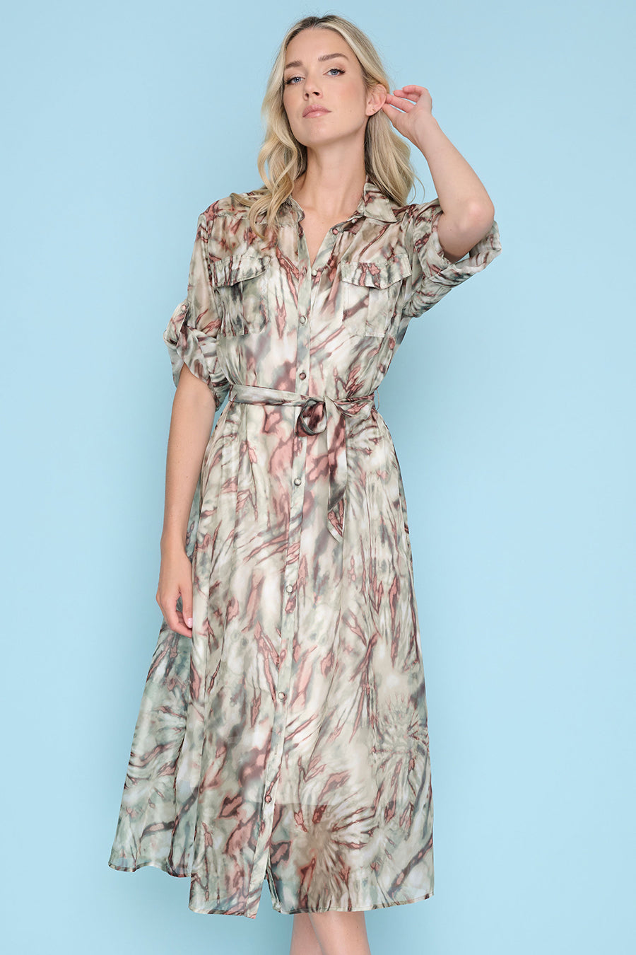 Button-Down Long Dress