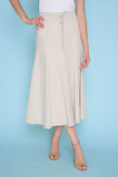 A-Line Paneled Long Skirt