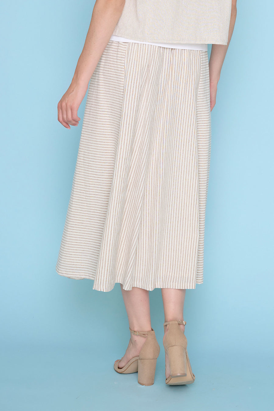 A-Line Paneled Long Skirt