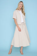 A-Line Paneled Long Skirt