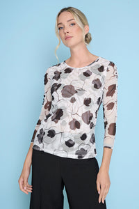 3/4 Sleeves Ruched Top