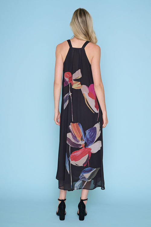 Sleeveless Flared Long Dress