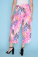 Wide-Leg Cropped Slits Pants