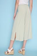 Wide-Leg Side-Slit Capri Pants Back View