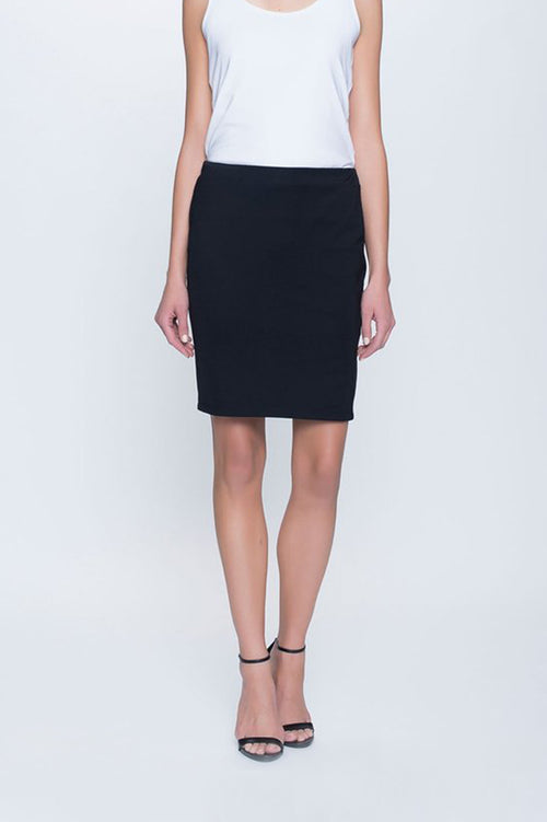 Ponte Straight Skirt in black by Picadilly Canada