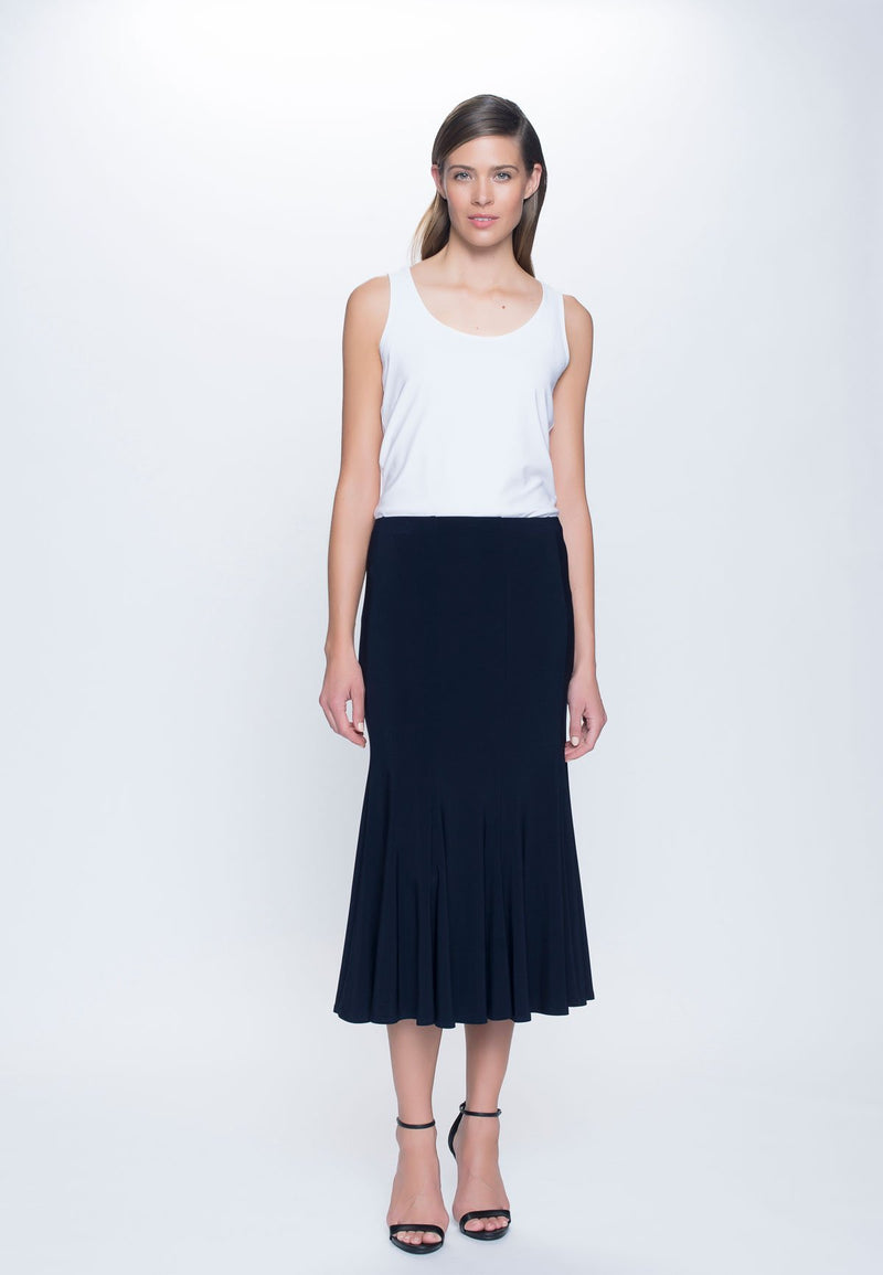 Pull-On Flare Skirt in deep navy by Picadilly Canada