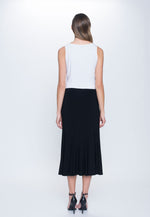 back view of the Pull-On Flare Skirt in black by Picadilly Canada
