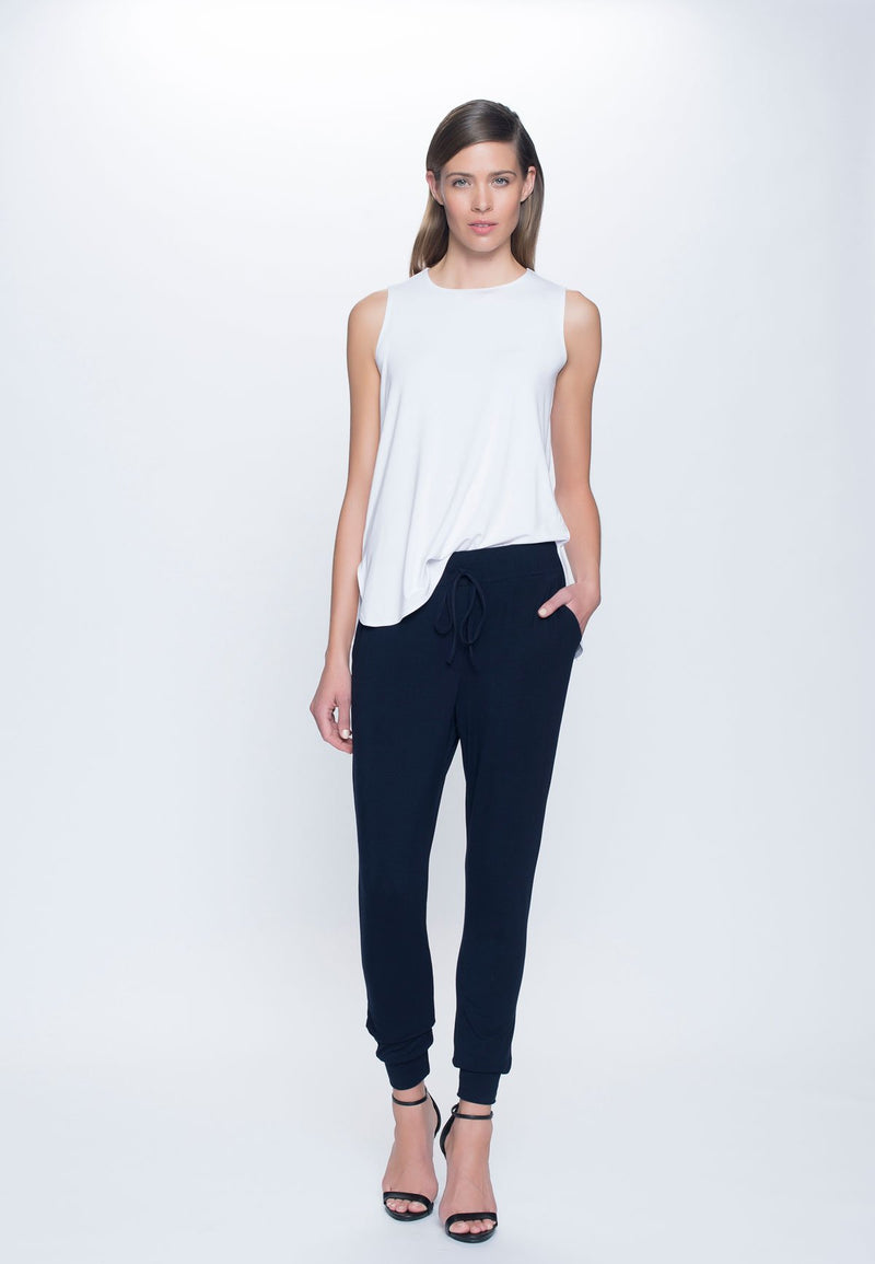 Drawstring Pant in deep navy by Picadilly canada